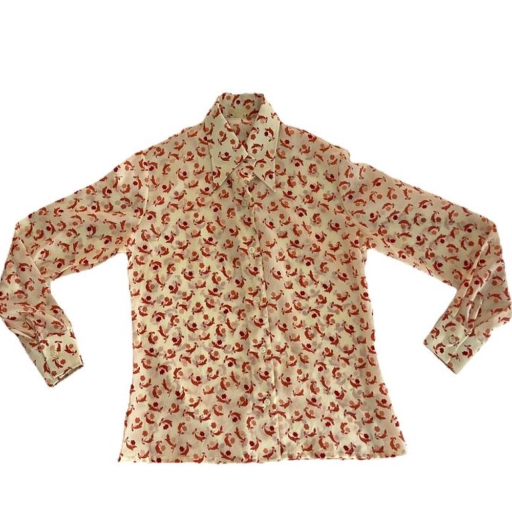 Floral Silk Vintage Button Down